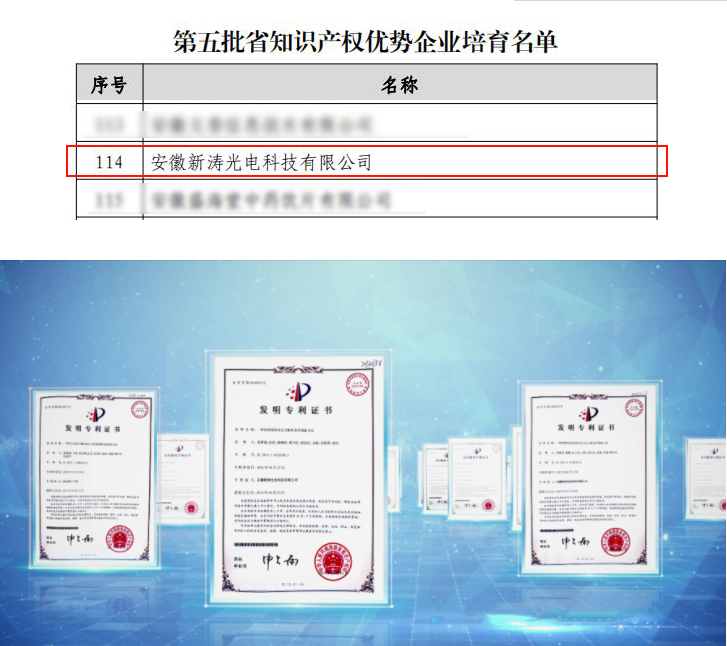 新涛荣获“知识产权管理体系认证证书”