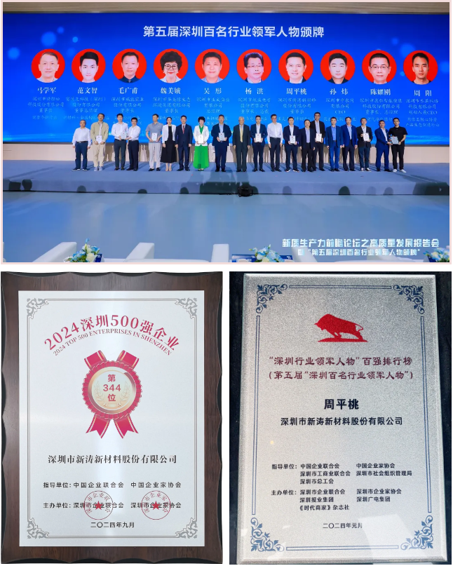 新涛新材2024年度荣誉 新涛新材2024年度荣誉